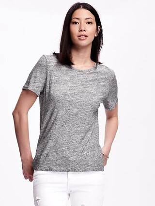 Old Navy Relaxed Crew Neck Tee For Women Size L Tall - Heather grey | Old Navy (US)
