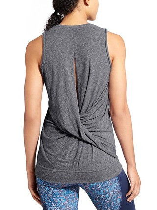 Athleta Womens Siro Twist Back Tank Size L - Grey heather | Athleta
