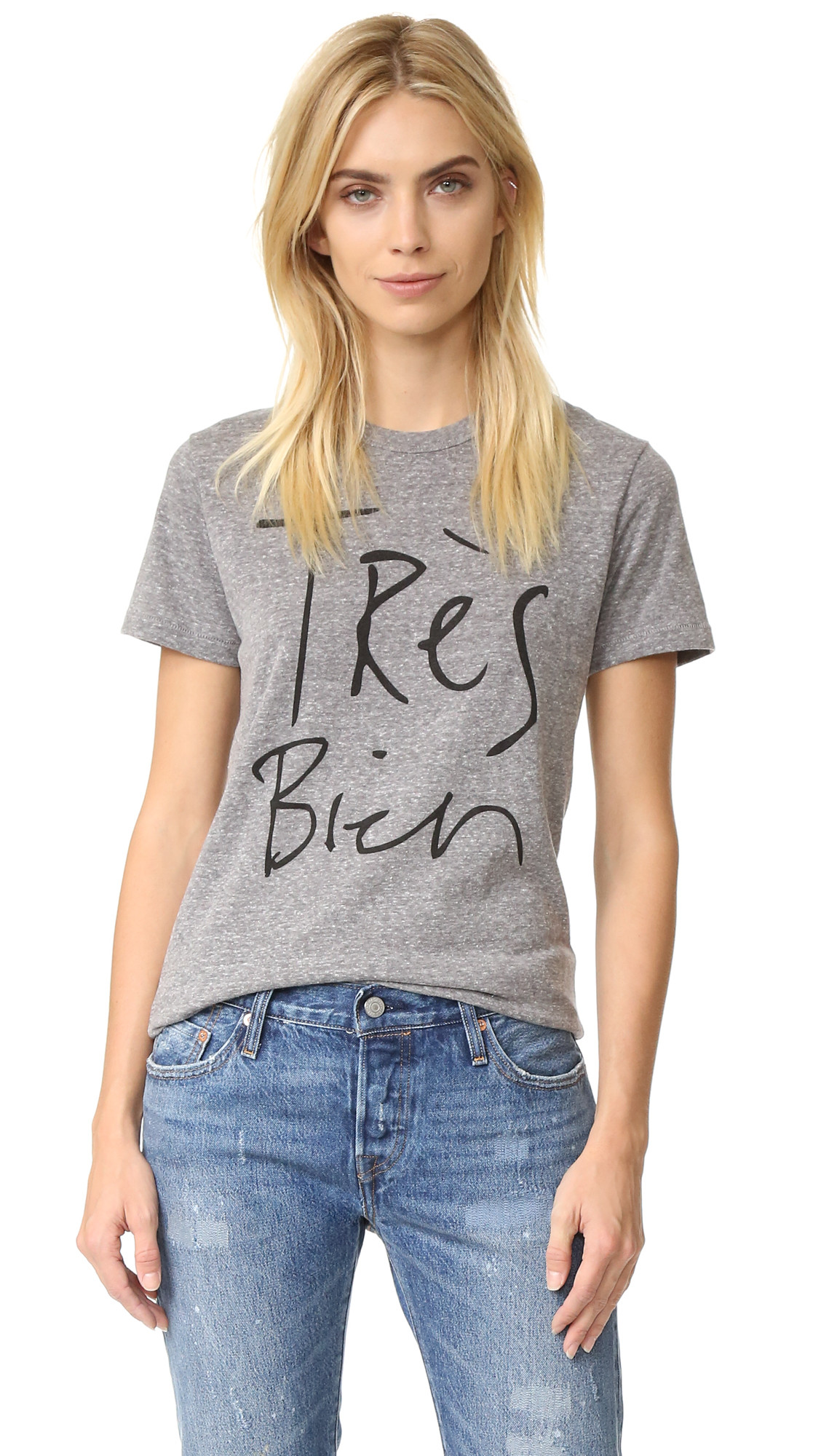 Chrldr Tres Bien T-Shirt - Heather Grey | Shopbop